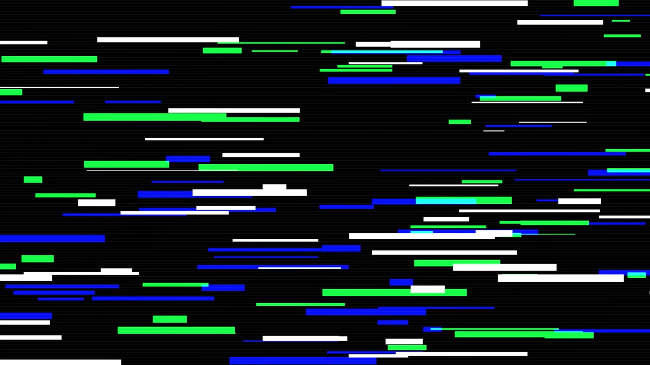 Digital Glitch Effect with Moving Horizontal Lines