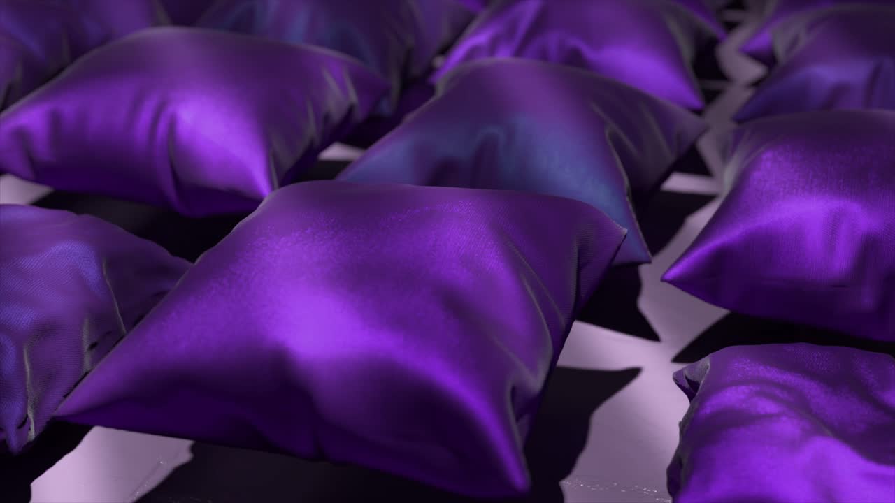 보라색 실크 베개