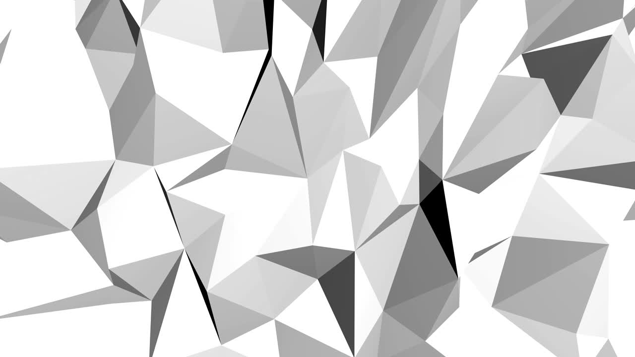 abstracto color blanco bajo estilo poli fondo en bucle. animación de bucle sin costuras 4k