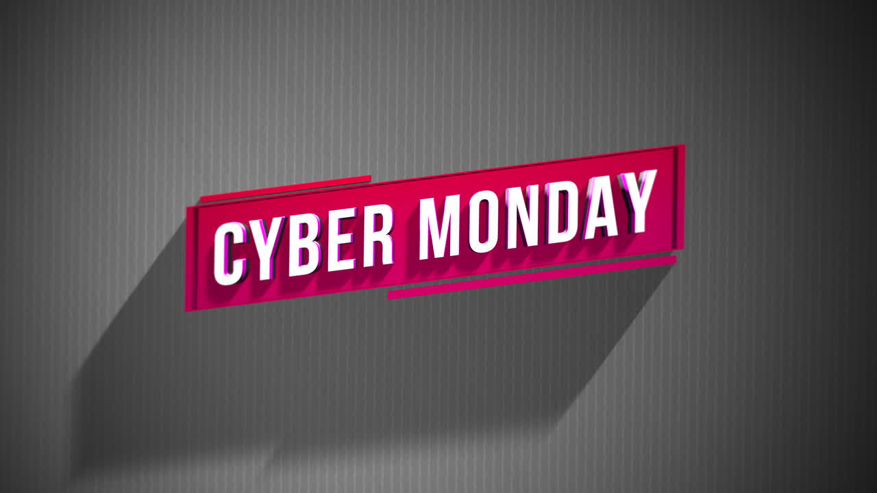 texto de lunes cibernético en patrón geométrico gris con líneas de gradiente