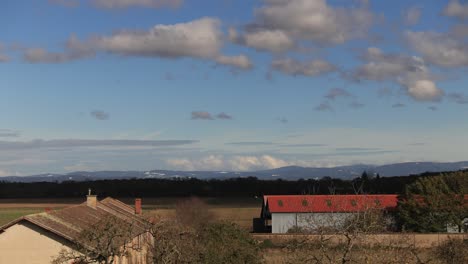 timelapse over french field.