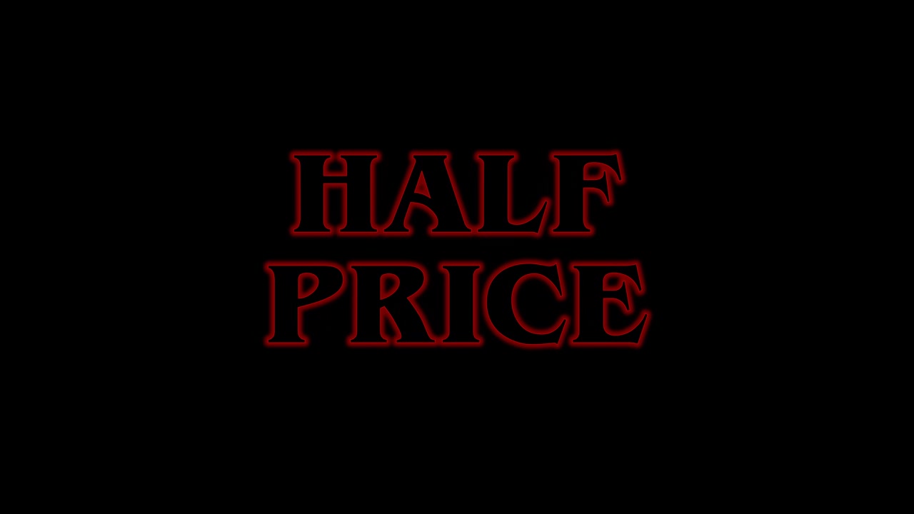 Stranger Things Title Themed Sales Promotional and Marketing Campaign Video can be Used for Promoting Half Price Sale at a Shop