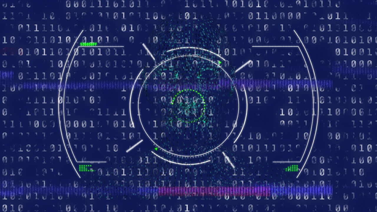 Animation of scope scanning over binary coding