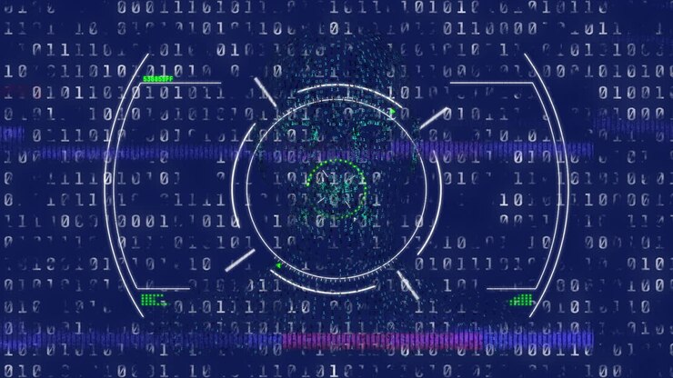Animation of scope scanning over binary coding