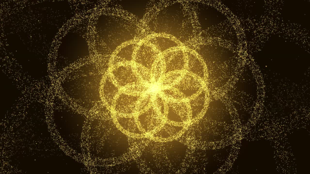 4k loop golden stars and particles event backgrounds logo titles in award music wedding anniversary