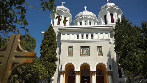 white orthodox chorch in brasov, romania