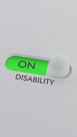 switching on the disability switch vertical video