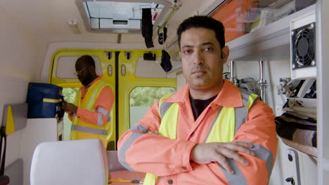 two medical assistants in an ambulance 1