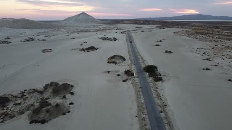 Aerial-of-Hingol-Mud-Volcano-of-Balochistan-in-Lasbela-District,-Pakistan