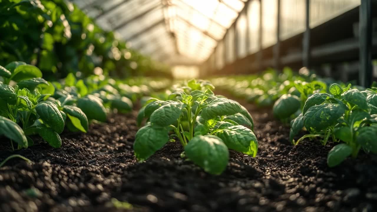 온실에서 식물을 재배하는 것