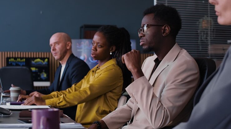 réunion d'affaires en cours