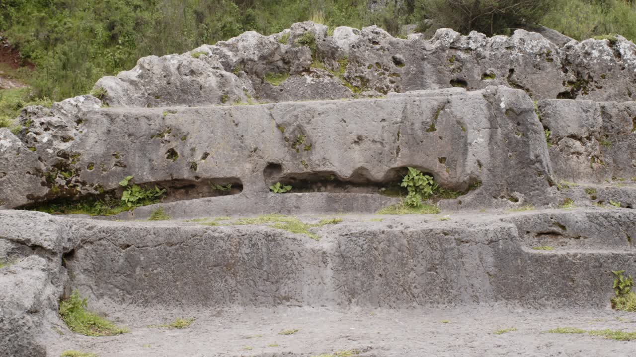 바위에 쿠스코 돌 조각 4k 50fps