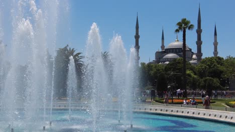 blue mosque and fountain in istanbul