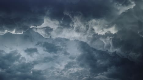 moving dark clouds darken the sky, thunderstorm