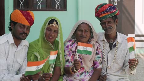 traditional indian rajasthani family lifestyle in ethnic costumes