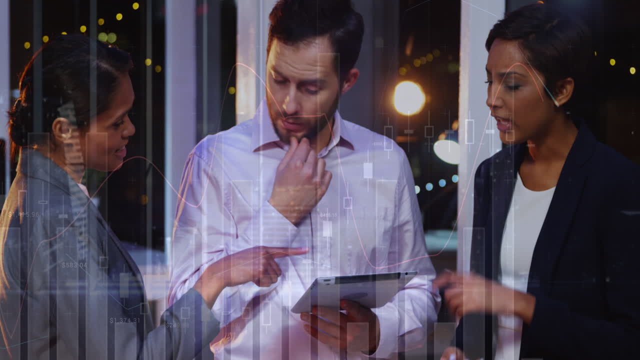 다양한 사업가들이 이야기하는 데이터 처리의 애니메이션