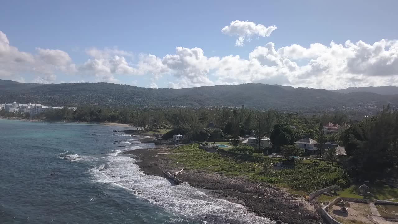 volando sobre la costa de jamaica