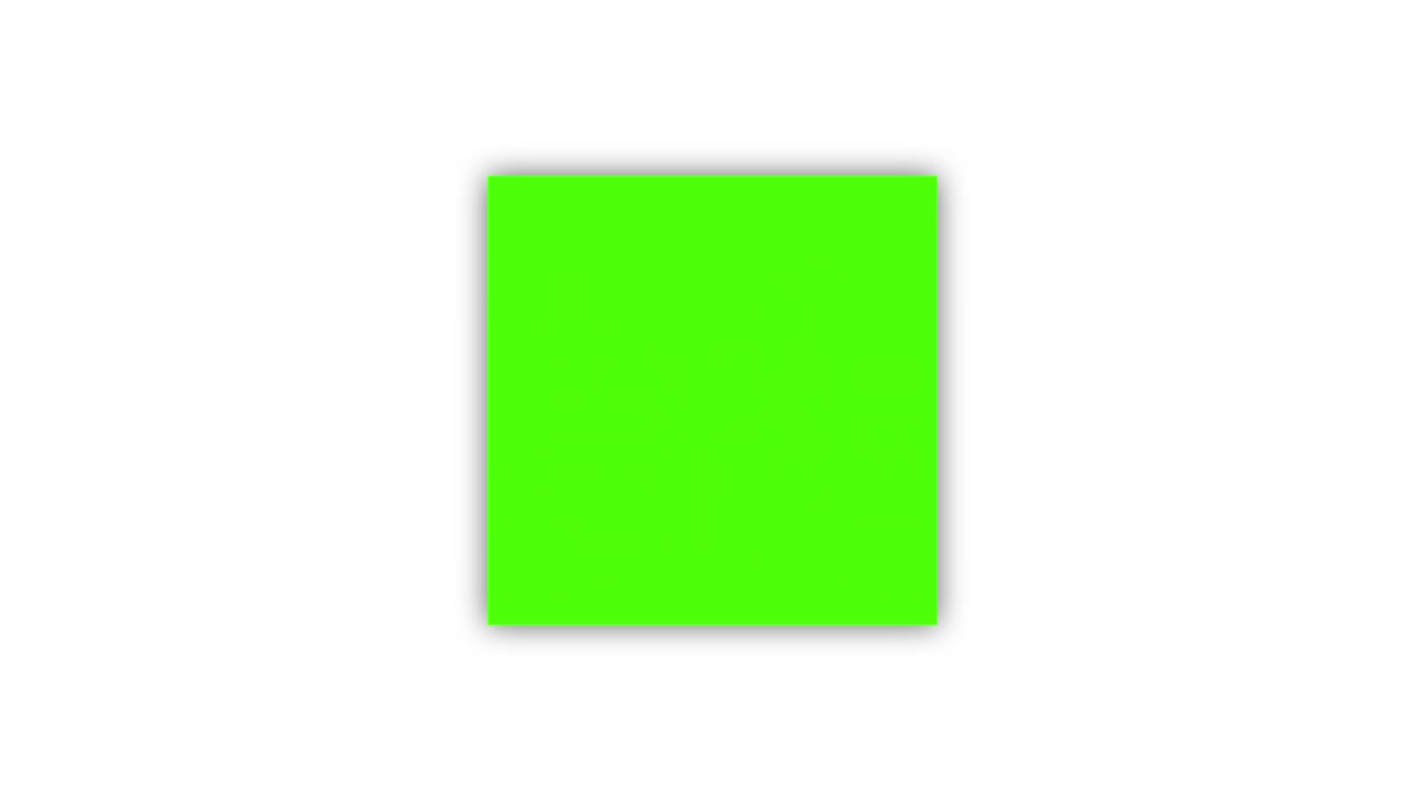 Animated Square Appearing and Disappearing on Green Screen