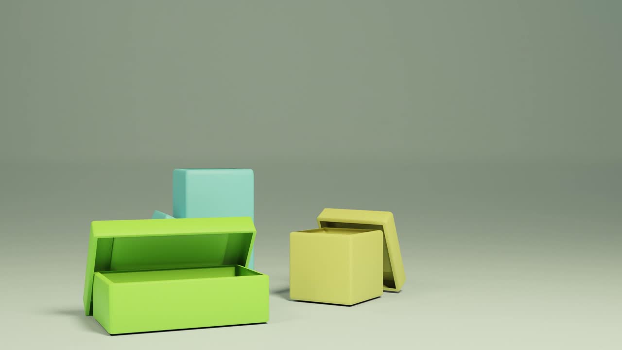 video de tres regalos de navidad con espacio de copia sobre un fondo gris