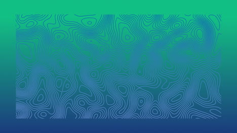 animación de una carta topográfica en azul que se mueve orgánicamente sobre un fondo verde y azul