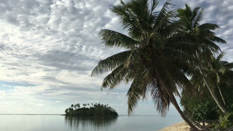 vista del paisaje de la laguna muri en rarotonga, islas cook.