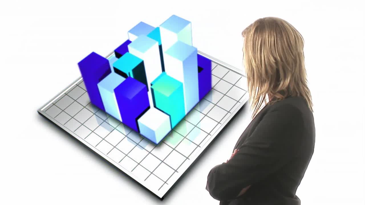 mujer de negocios presentando