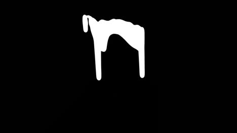 white ink dripping over black screen background
