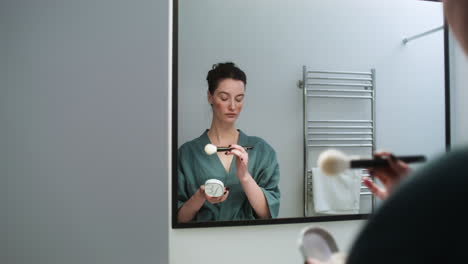 woman in the bathroom