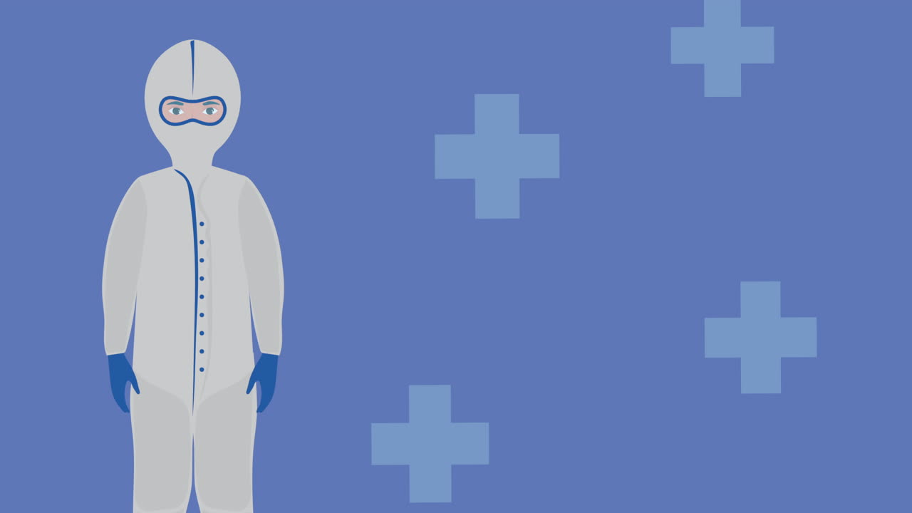 in tuta di protezione personale