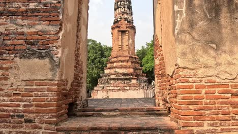 camera movement unveils historic temple structure