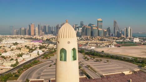 imam abdul wahhab mosque in qatar - drone shot-3