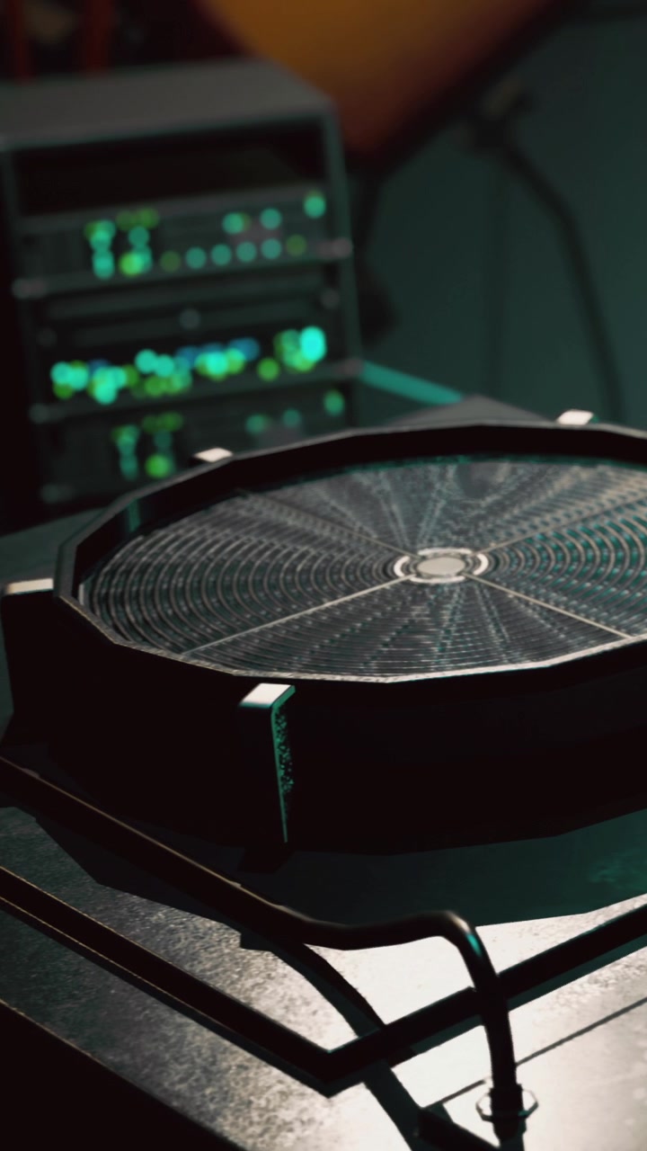 Attrezzatura per la registrazione musicale con mixer audio in uno studio di registrazione.