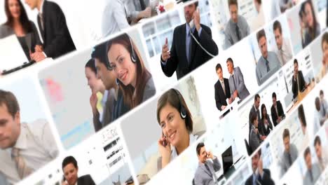 montaje de personas de negocios que trabajan