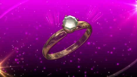 anillo de compromiso de oro con diamante cortado en esmeralda