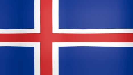 waving flag of iceland looping background