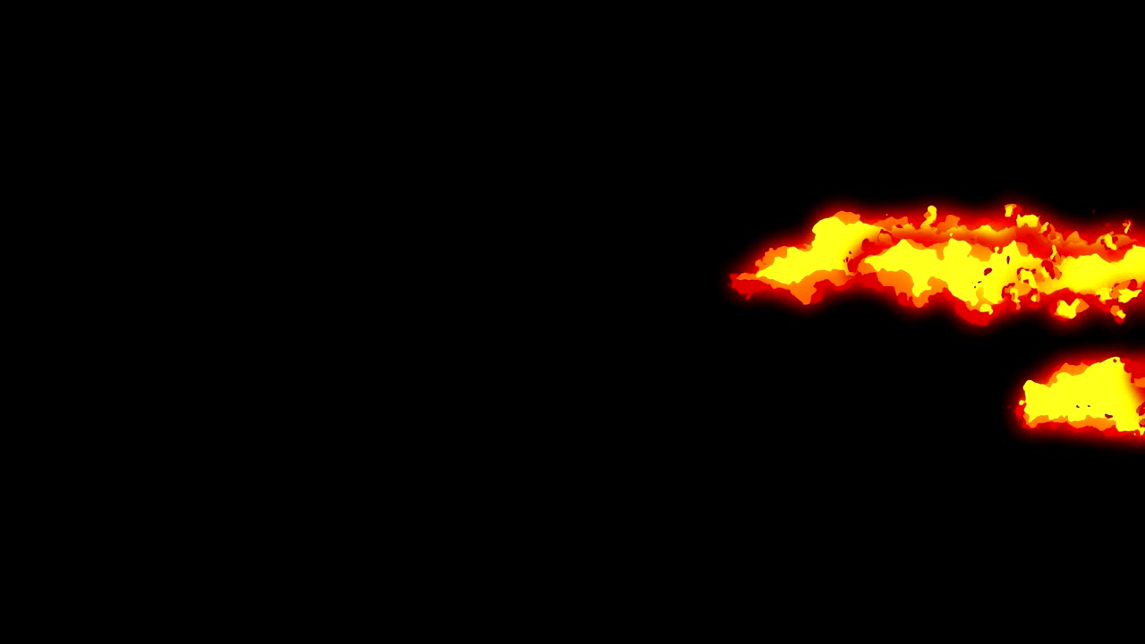 animación de relámpagos de fuego, animación de cómics de dibujos animados, fondo de bucle de llamas,