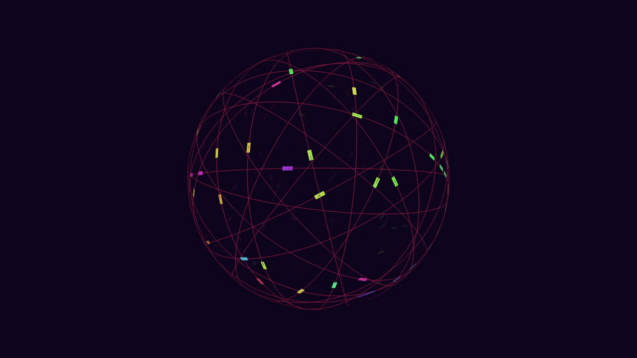 Interconnected network intricate web of lines and dots in circular arrangement