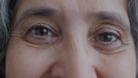 close-up of an older woman's eyes