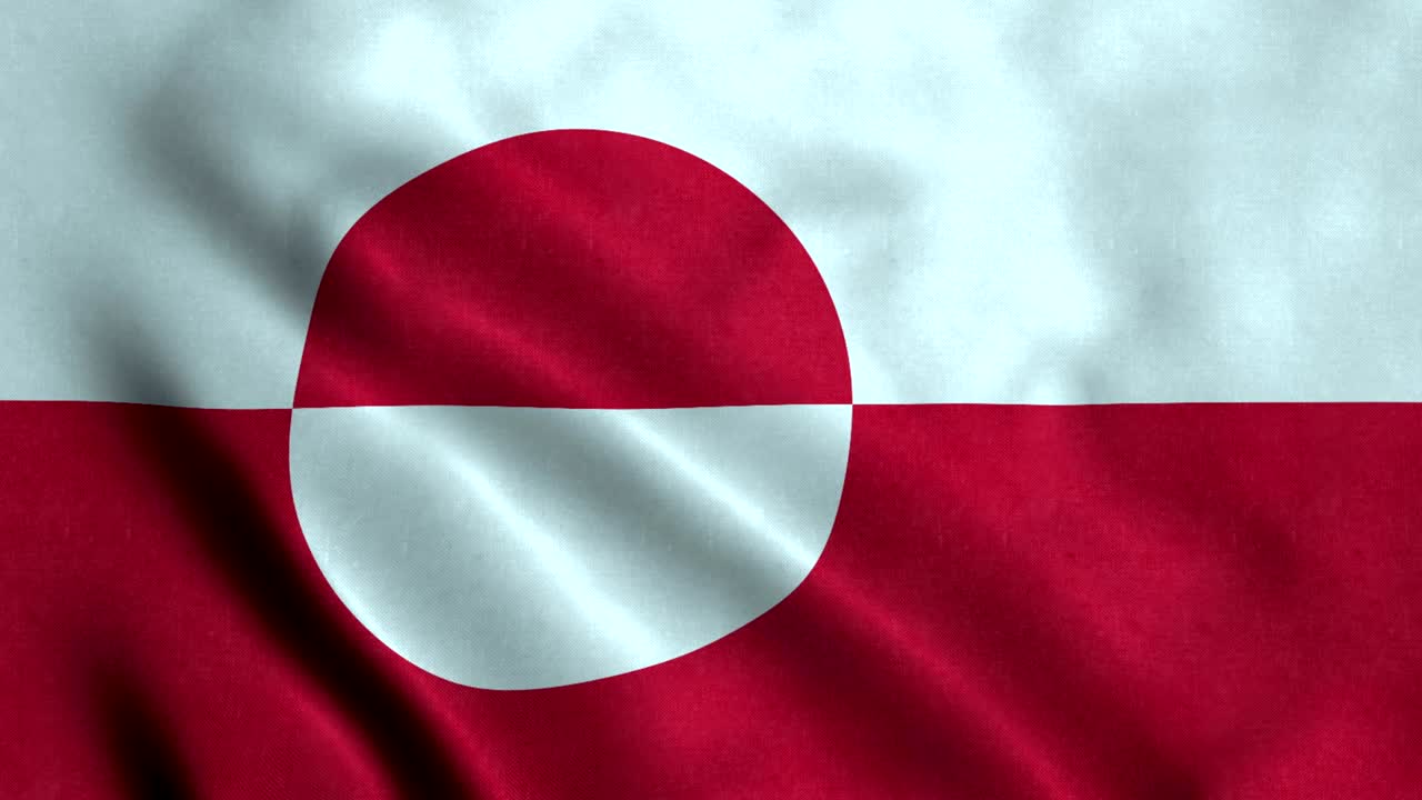 bandera de groenlandia con bucle sin costuras de 4 k