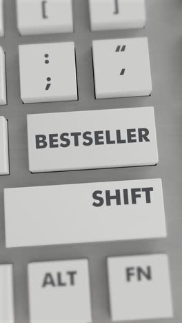 bestseller button pressing on keyboard vertical video