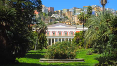 The-Villa-Pignatelli-In-Naples,-Italy---tilt-up-shot