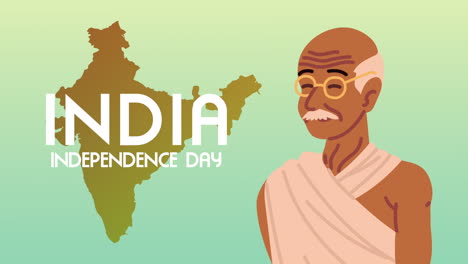 letras del día de la independencia de la india con mapa