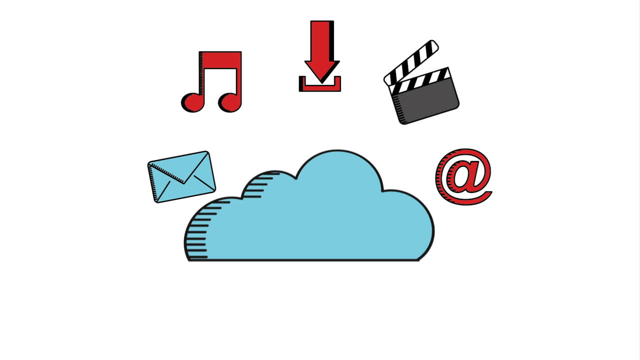 nube y aplicaciones de diseño de animación de video