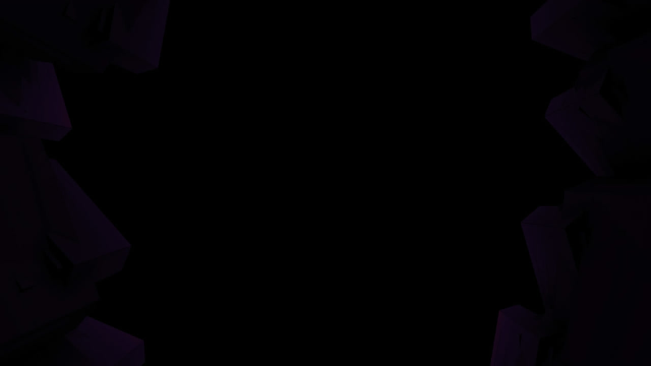 Animation of robot arm pointing finger over green kaleidoscopic shapes on black background