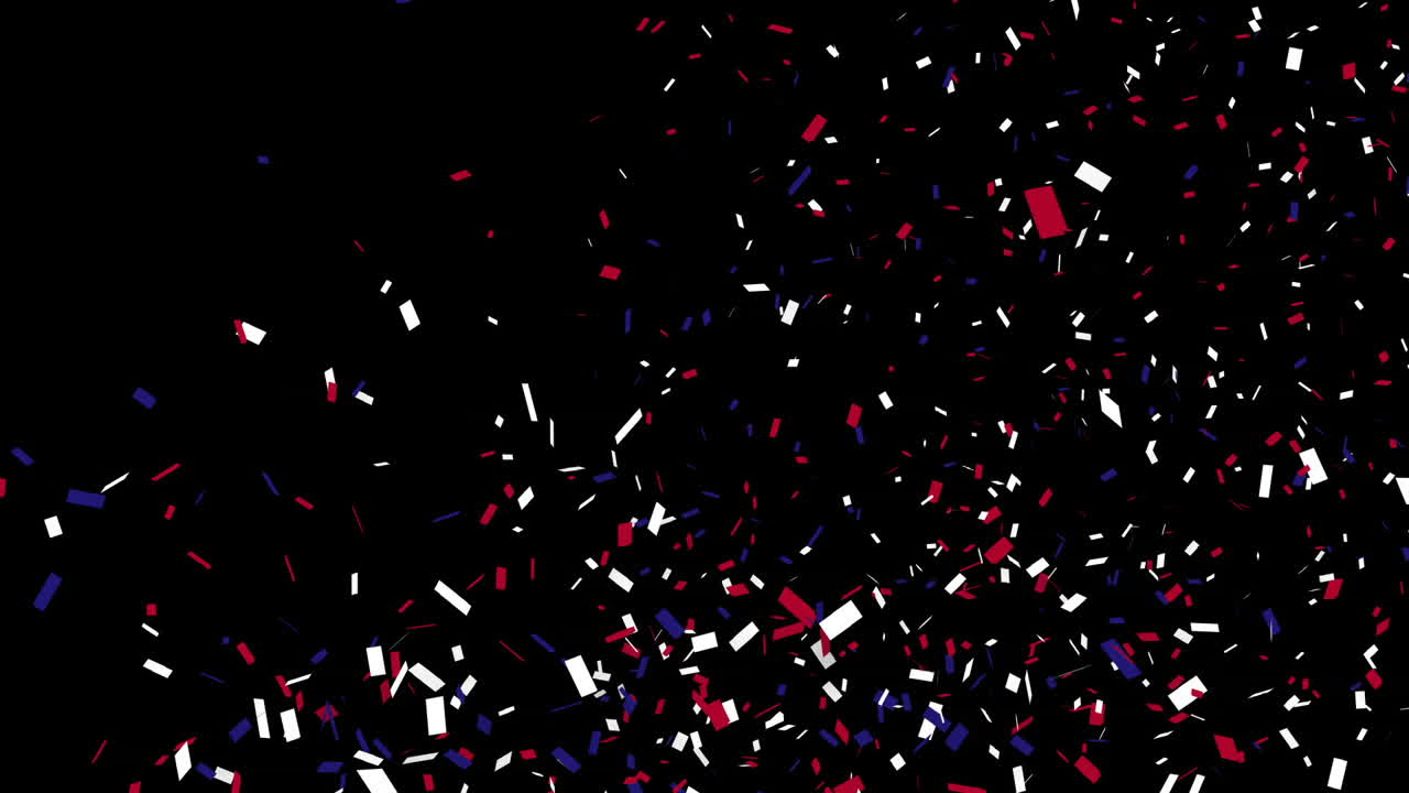 Confetti in the colors of the American flag