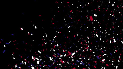 confetti in the colors of the american flag