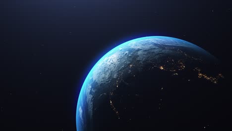 Breathtaking Shot of Planet Earth Spinning.  High detailed, Realistic, Animation.