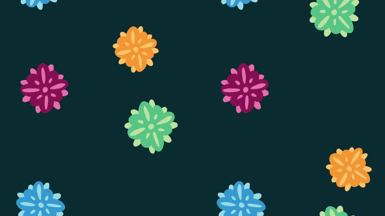 patrón de flores de colores