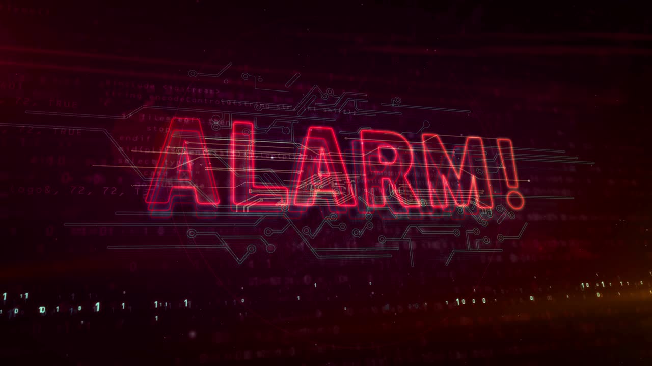 concepto de alarma de bucle abstracto