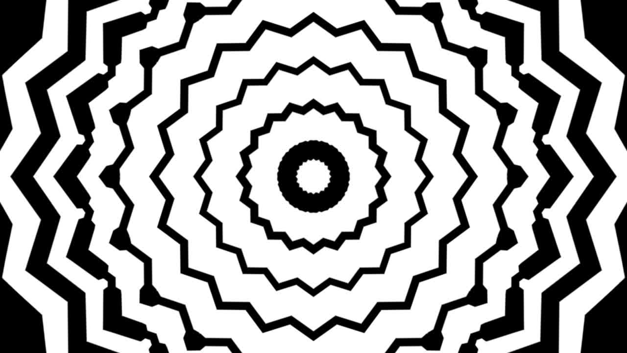 Black And White Symmetric Floral Pattern Transition Fading Into Black Background - Closeup, Graphics